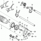 TRX300 Shift drum @ gearshift