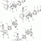 VMAX 600-VX600C/VX500C Крепление двигателя