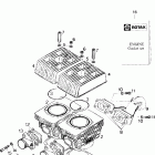 Skandic 500 01- cylinder and exhaust manifold 503