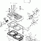 Mach 1 01- cylinder and exhaust manifold 670
