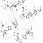 VMAX 600 XTC (REVERSE)-VX600XTCRA/VX500 Крепление двигателя