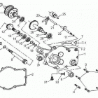 Mini DS 70cc 4T Jaune Коробка передач