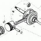 Mini DS X 90cc 4T Black Коленвал и поршни