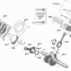 Outlander 500 STD 4 X 4 Коленвал,поршни и цилиндр