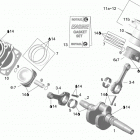 Outlander 650 STD 4 X 4 Коленвал,поршни и цилиндр