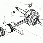 Mini DS 70cc 4T Jaune Коленвал и поршни