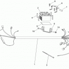 Mini DS X 90cc 4T Black Main harness and battery