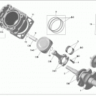 Outlander MAX 400 EFI STD Коленвал и поршни