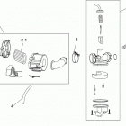 Mini DS 70cc 4T Jaune Карбюратор и воздушный фильтр