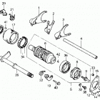 TRX250X Вилка переключения передач