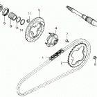 TRX250X Ось заднее колесо