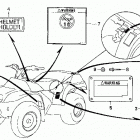 TRX200 Trx 200  caution label 90-91