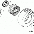 TRX350 Переднее колесо