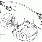TRX250R Крышка картера левая