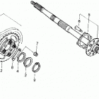 TRX200SX Ось заднее колесо