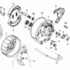 ATC250SX Rear brake panel 86,87