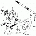 ATC250R Rear wheel axle 86
