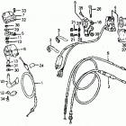ATC350X Рулевые рычаги , переключатели и тросы