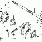 ATC350X Rear wheel axle @ drive chain