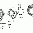 TRX125 Cylinder head @ cylinder