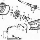 TRX125 Rear wheel axle @ chain case