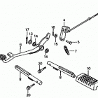 TRX125 Footpegs @ gearshift pedal  @ brake pedal