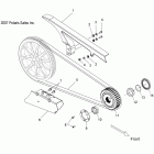 V10CB26/PB26 KINGPIN ALL OPTIONS Drive train, drive sprocket and belt and guards - v10cb2...