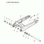 V11CA36/CB36 KINGPIN ALL OPTIONS Suspension, swing arm - v11ca36 / cb36 all options