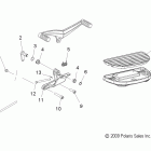 V10CB26/PB26 KINGPIN ALL OPTIONS Chassis, footpeg and floorboard, lh - v10cb26 / pb26 all...