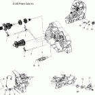 V08SB36/SD36 PLATINUM ALL OPTIONS Transmission, shift forks / drum - v08sb36 / sd36 all op...