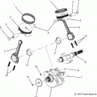 V08SB36/SD36 PLATINUM ALL OPTIONS Engine, piston and crankshaft - v08sb36 / sd36 all optio...