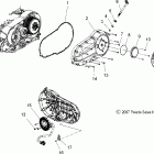V08SB36/SD36 PLATINUM ALL OPTIONS Engine, primary cover - v08sb36 / sd36 all options