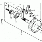 TRX200 Коленвал и поршни