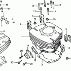 ATC250R Cylinder head @ cylinder