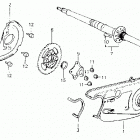 ATC110 Rear wheel axle @ chain case 84-85