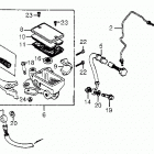 TRX200 Главный тормозной цилиндр - передний