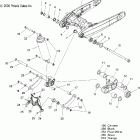 V07XB26/BC26 JACKPOT/NESS ALL OPTIONS Swing arm and suspension, rear - v07xb26 / bc26 all opti...