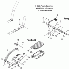 V06CB26CA KINGPIN ALL OPTIONS Footpeg, r.h. / floorboard, r.h. / brake - v06cb26 all o...