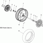 V07CB26/CD26 KINGPIN/TOUR ALL OPTIONS Wheel, rear (cast) - v07cb26 / cd 26 all options