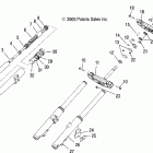 V06TB16CA TOURING CRUISER ALL OPTIONS Forks, front - v06tb16 / all options