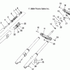 V05TB16CA TOURING CRUISER ALL OPTIONS Forks, front - v05tb16 / all options