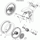 V05CB16/DC16 KINGPIN/NESS ALL OPTIONS Front wheel (spoked) - v05cb16 / dc16 / all options