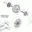 V05CB16/DC16 KINGPIN/NESS ALL OPTIONS Rear wheel (cast) - v05cb16 / dc16 / all options
