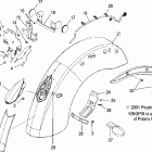 V05CB16/DC16 KINGPIN/NESS ALL OPTIONS Rear fender and taillight - v05cb16 / dc16 / all options