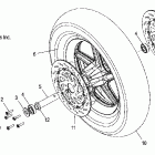 V05TB16CA TOURING CRUISER ALL OPTIONS Wheel, front (cast) - v05tb16 / all options