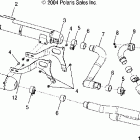 V05TB16CA TOURING CRUISER ALL OPTIONS Exhaust system - v05tb16 / all options