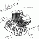 V05TB16CA TOURING CRUISER ALL OPTIONS Engine mounting - v05tb16 / all options