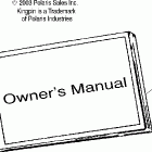 V04CB16 KINGPIN ALL OPTIONS Owner's manual - v04cb16 / all options