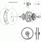 V04TB16CA TOURING CRUISER ALL OPTIONS Rear wheel (laced) - v04tb16 / all options