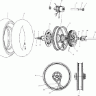 V03TB16CA TOURING CRUISER ALL OPTIONS Rear wheel (laced) - v03tb16 / all options